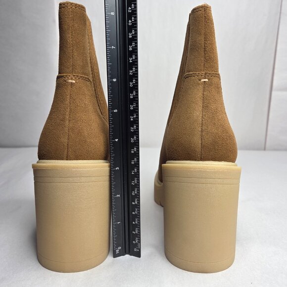 NWT Dolce Vita Women's Caster H2O Camel Suede Booties - Picture 3 of 6